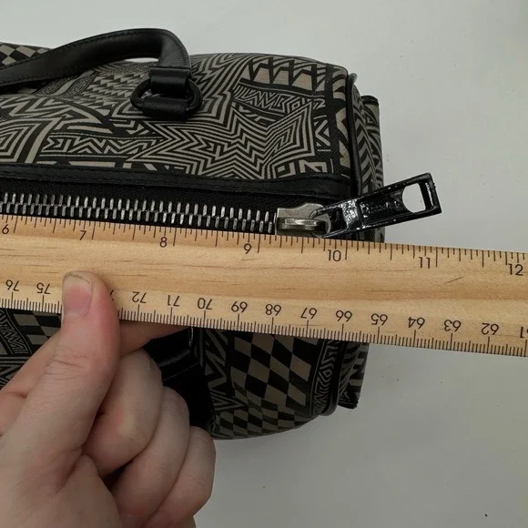 L.A.M.B. Walderston Handbag Black Tribal‎ Geometric Leather Gwen Stefani Y2K NWT - Picture 10 of 12